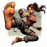 Tomb Raider Lara Croft Feet Kick
