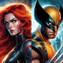 Jean Grey and Wolverine