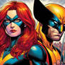 Jean Grey and Wolverine