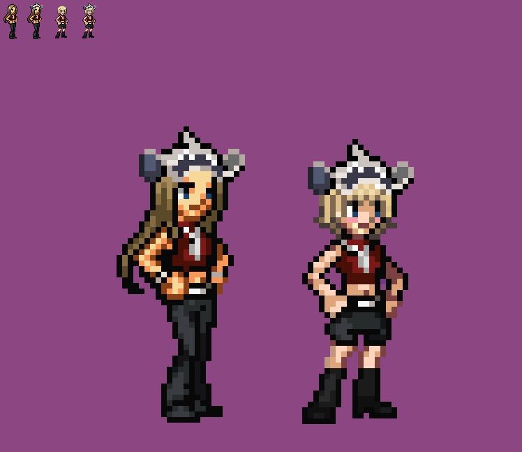 Pixel Perry Liz Routine Liz and Patty Thompson JUS by Gameinvader247 on DeviantArt