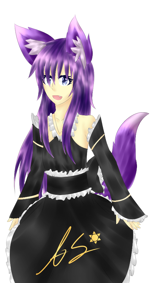 Purple Kitsune - Black