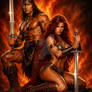 The Crimson Queen and the Barbarian King....