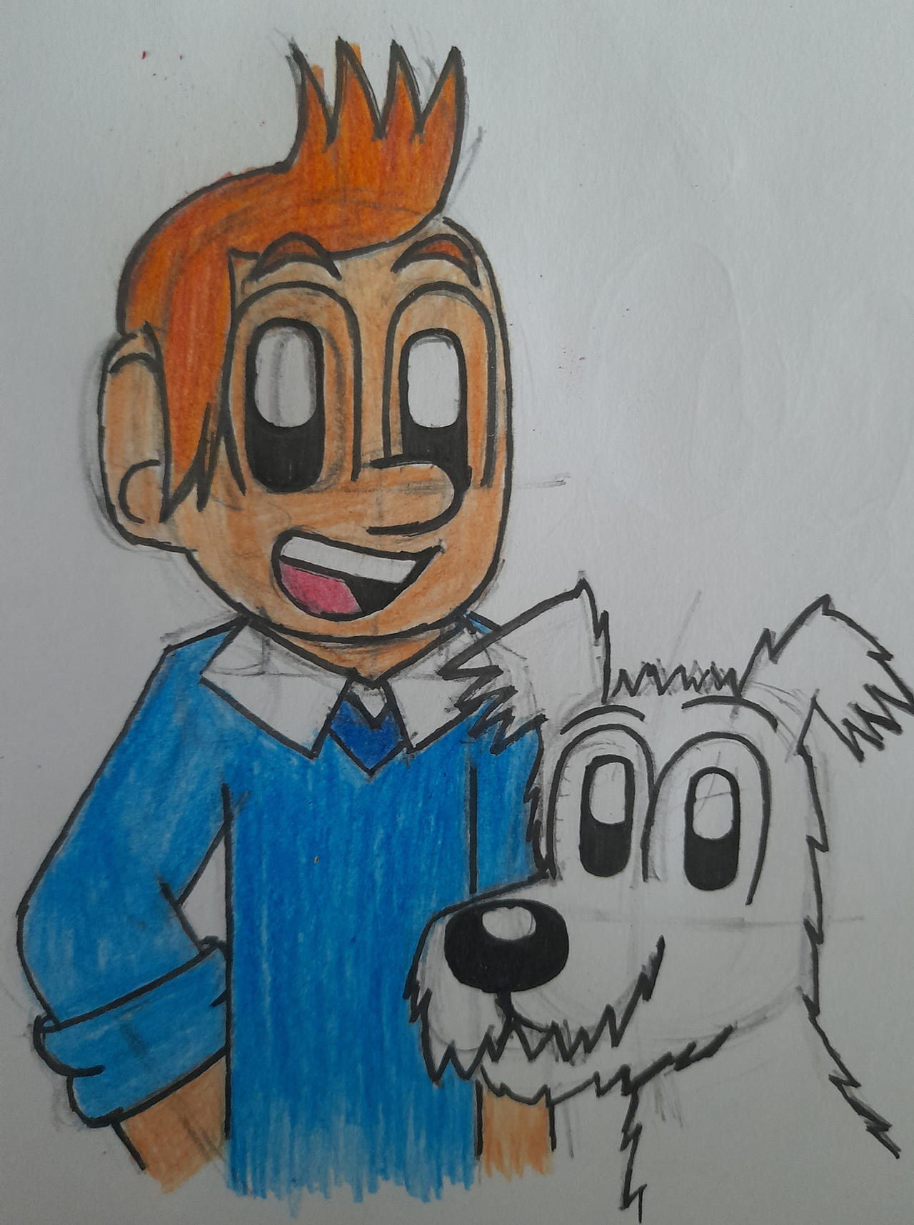 Tintin Deviantart Tintin and Snowy by BlueHedgieFox on DeviantArt