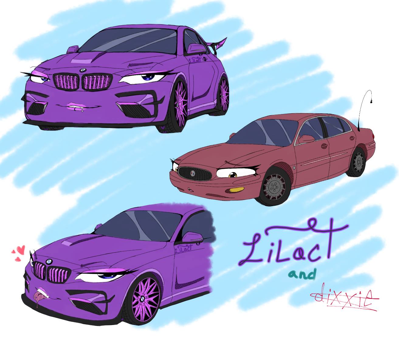 lilact and Dixxie (doodle dump)