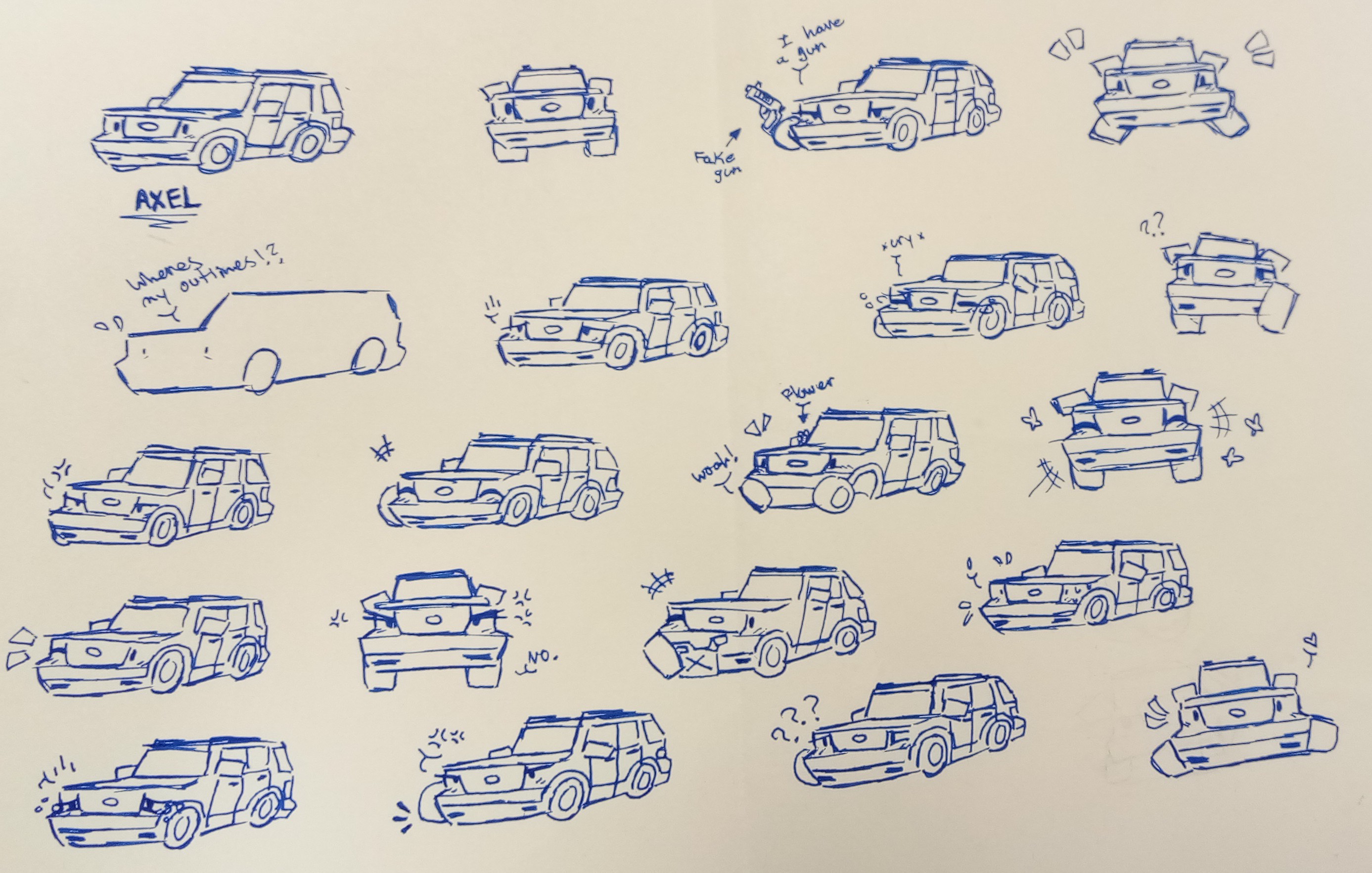 Chibi axel sprites (doodles)