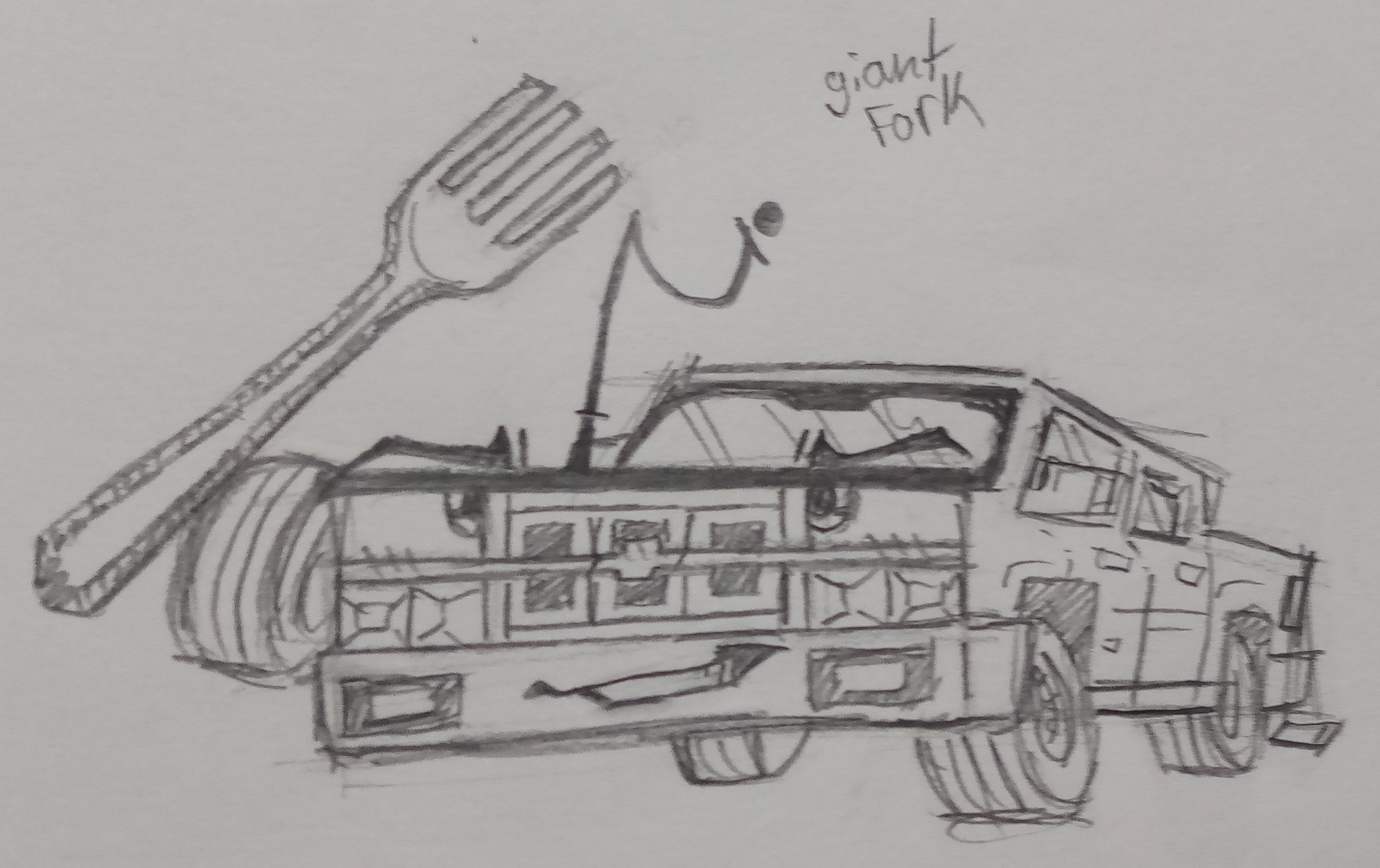 Midnight has a giant fork