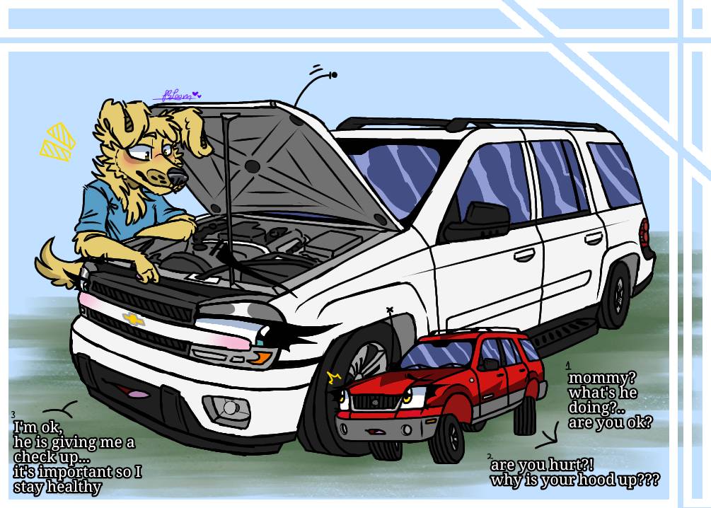 The check up (flat colored comic panel)