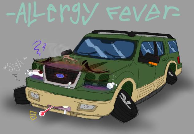 Allergy fever (colored doodle)