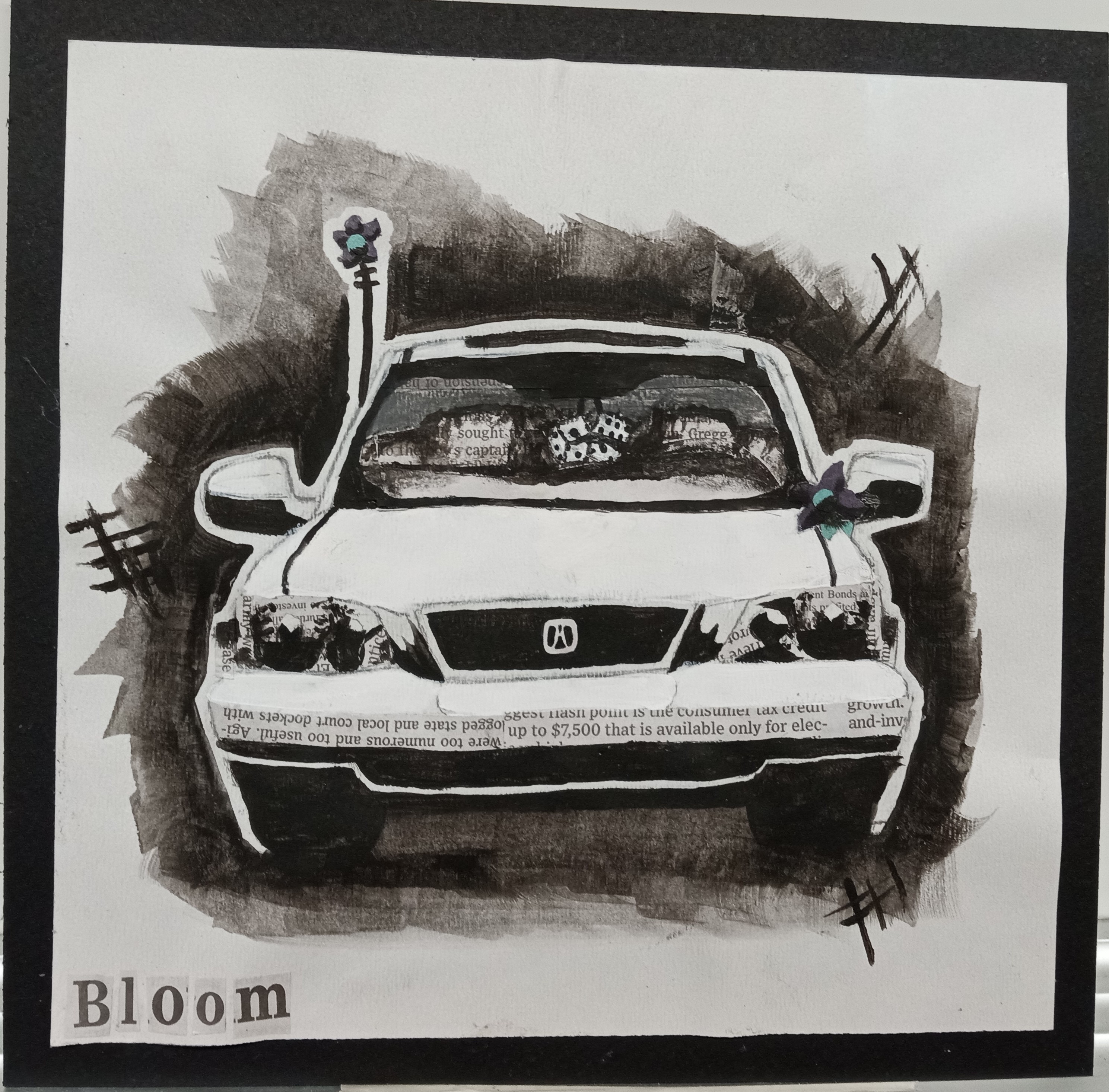 Black and white acura (art project)