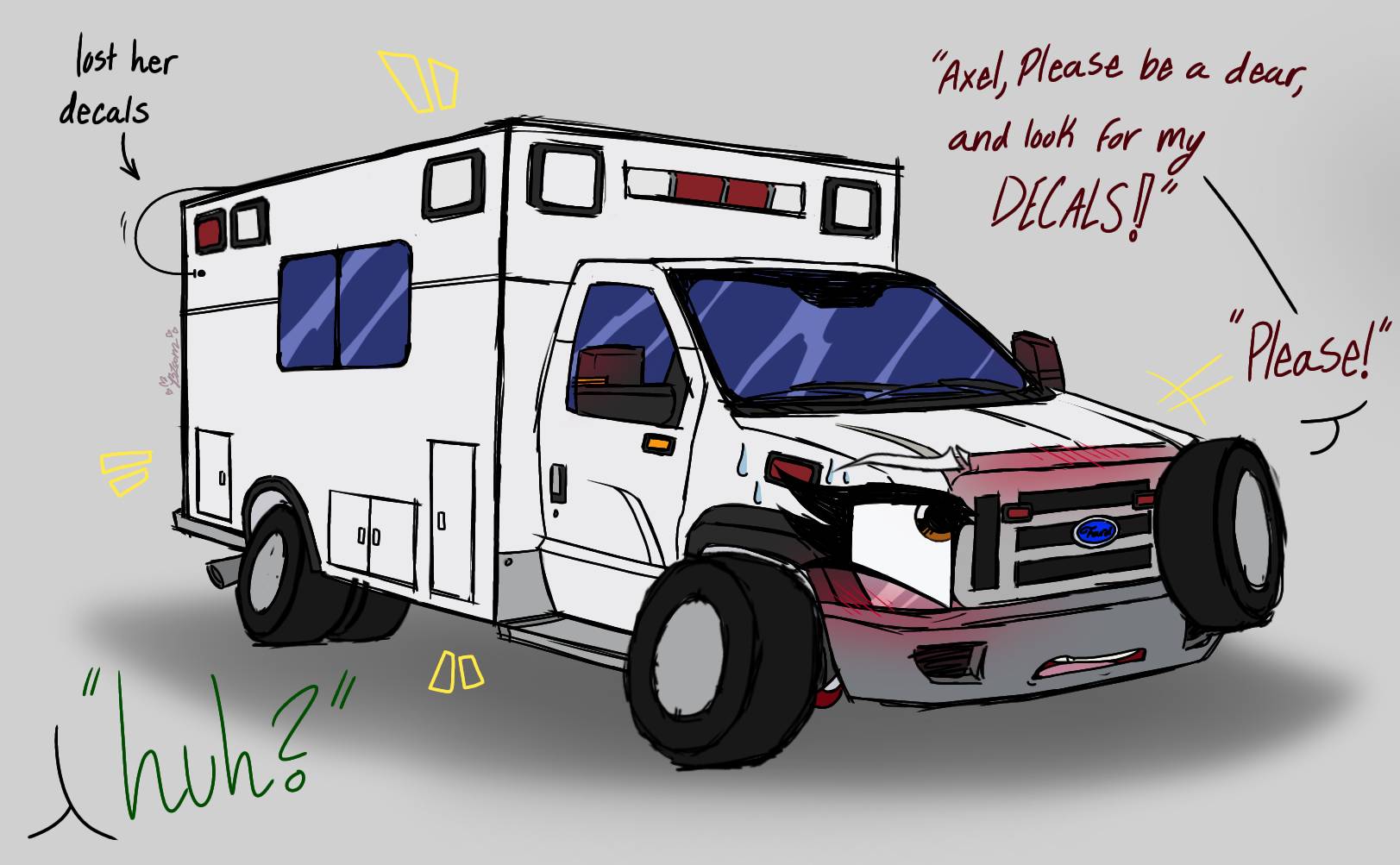 Missing Decals (lazy silly doodle)