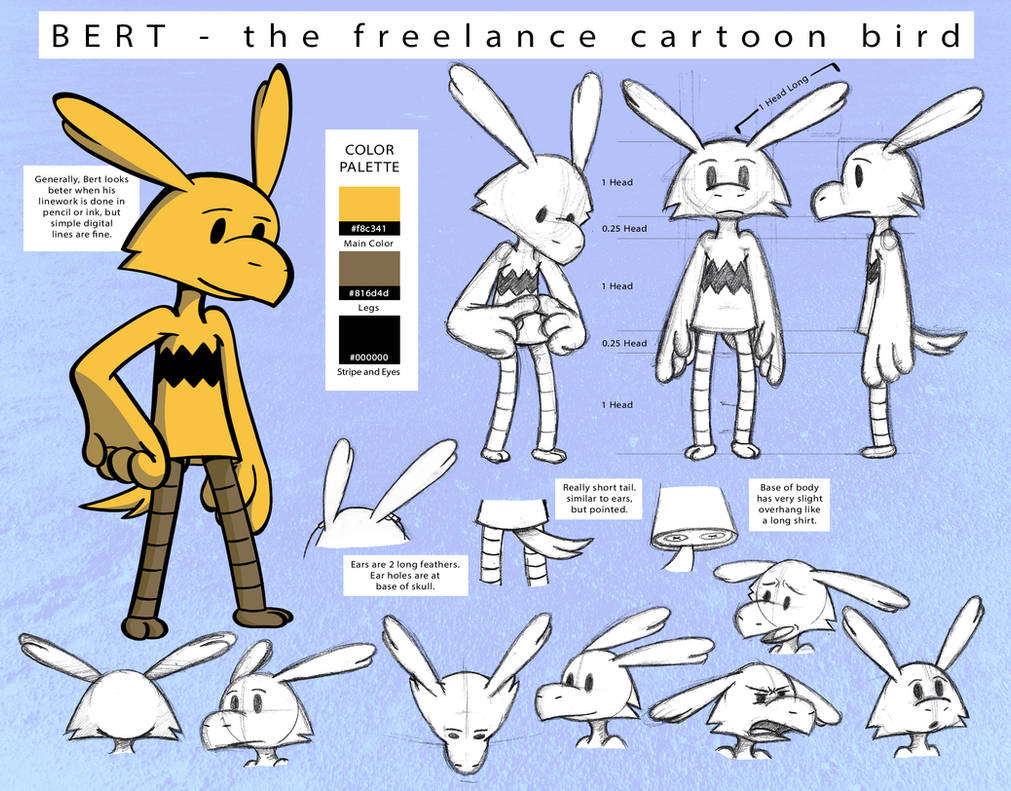 Bert Reference sheet by Vaguescribbles on DeviantArt
