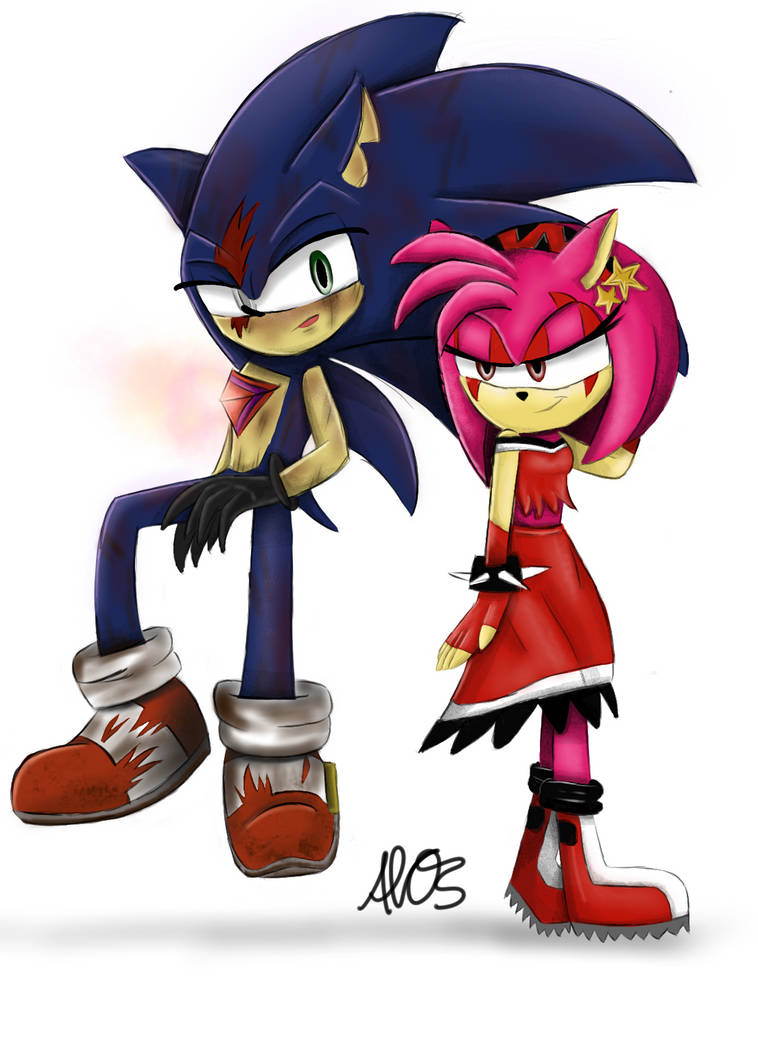 Sonic the hedgehog and Amy fanart by Dashi05 on DeviantArt