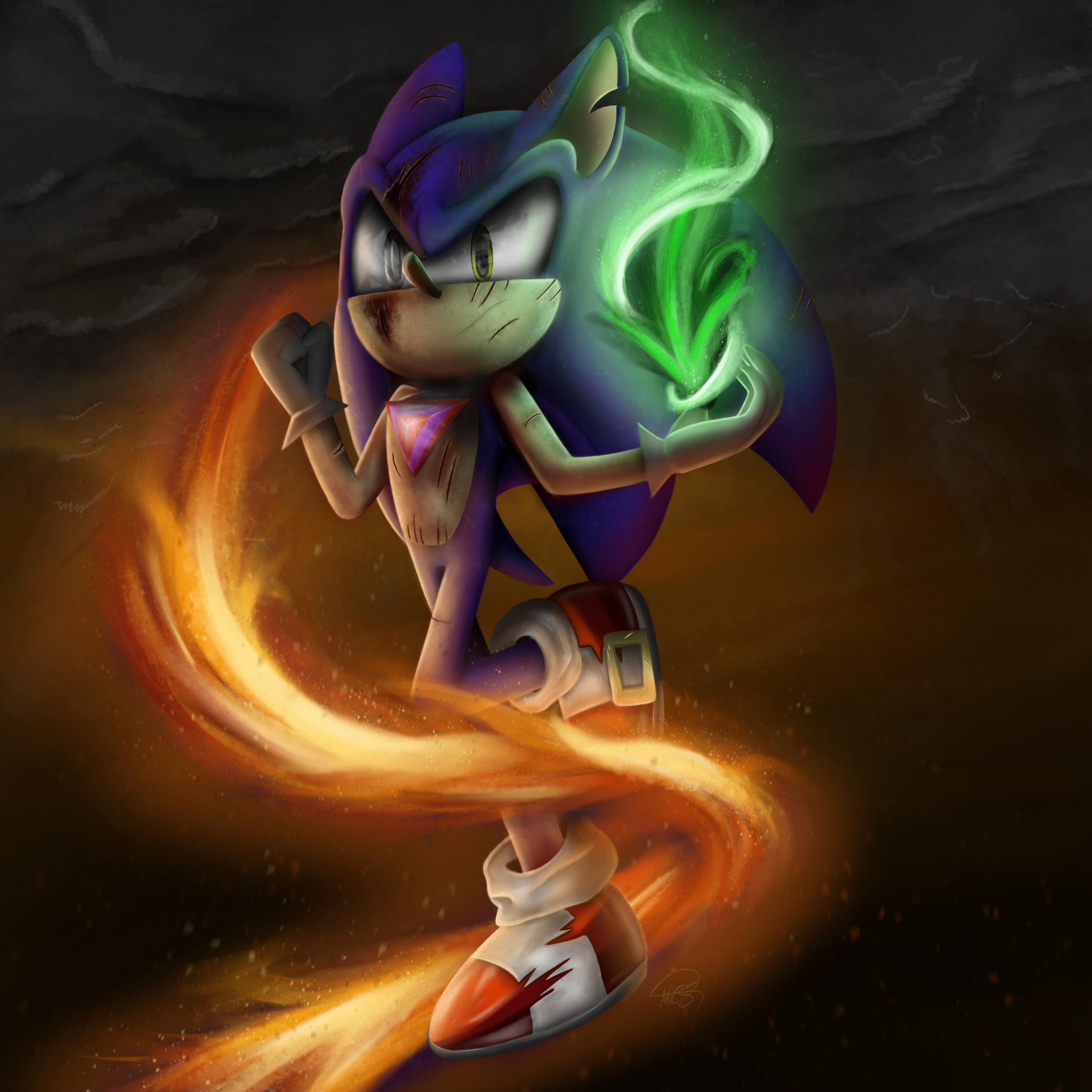 Darkspine Sonic by Sweecrue HD phone wallpaper
