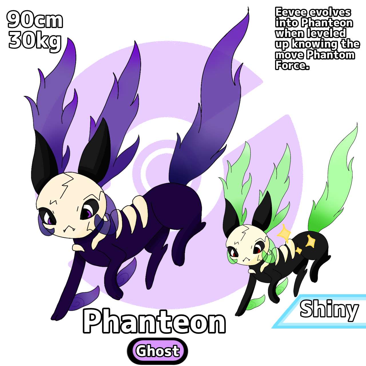 Ghost-type Eeveelution, Phanteon! by AstralDragonGrrl on DeviantArt