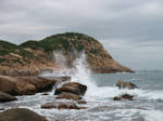 When a Wave Hits the Shore by johnchan
