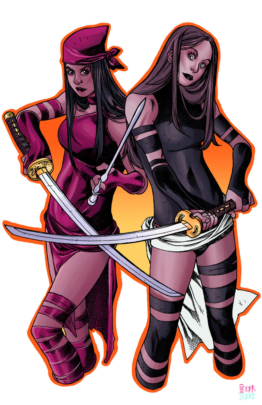 elektra natchios and psylocke