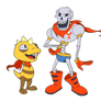 Papyrus and Monster Kid