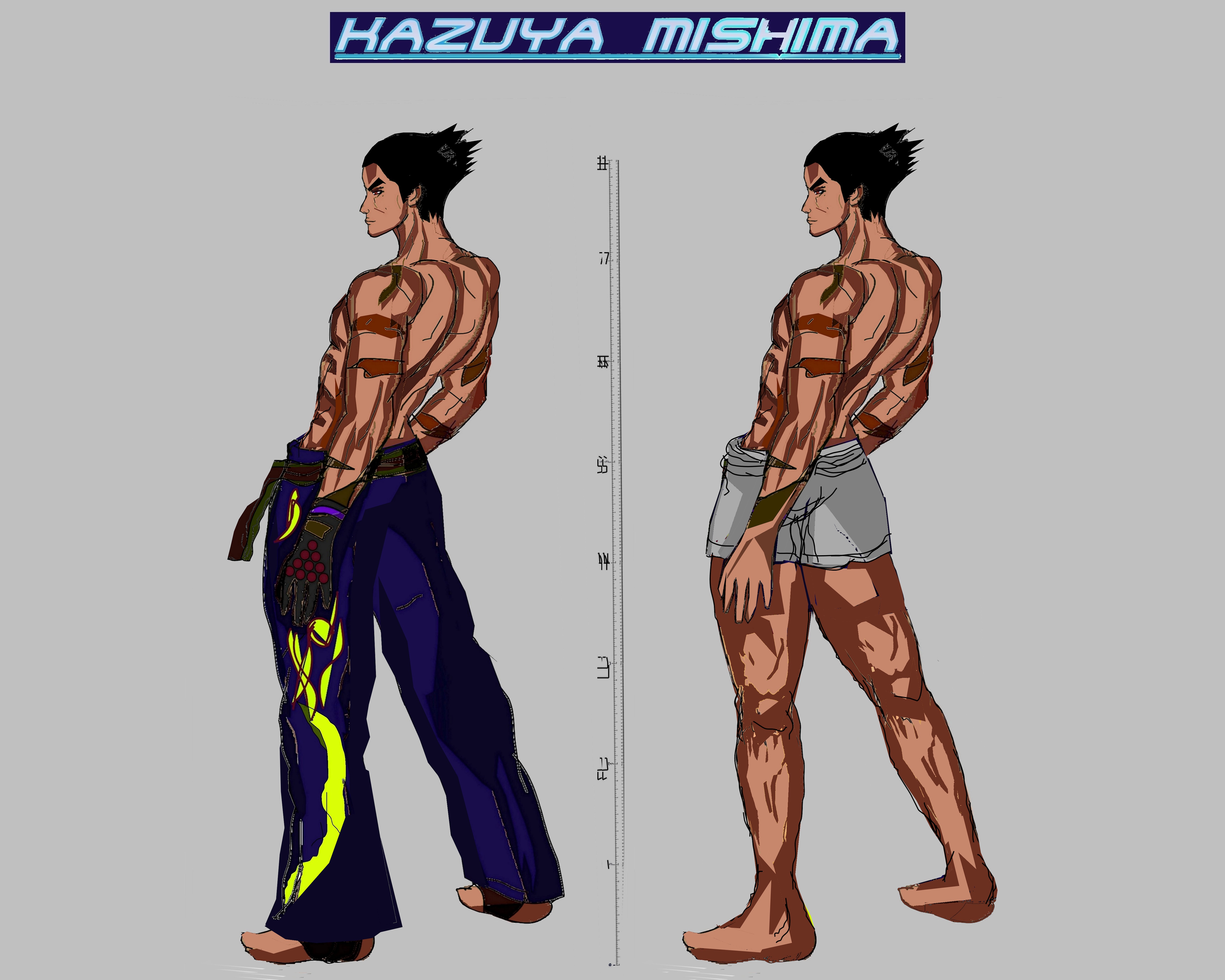 mishima kazuya (tekken and 1 more) drawn by lag_(wo76_a)