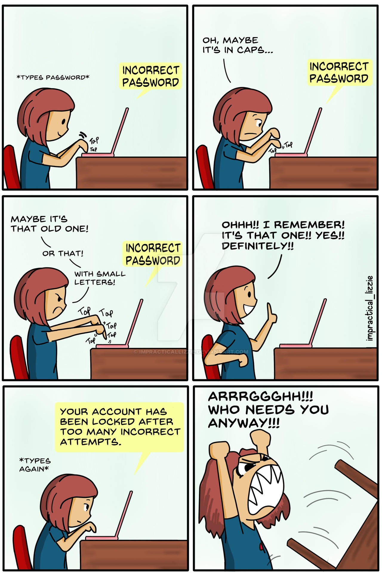 When you forget your password by impracticallizzie on DeviantArt
