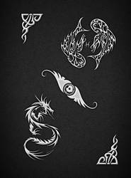 Dragon - Piscis - tribal