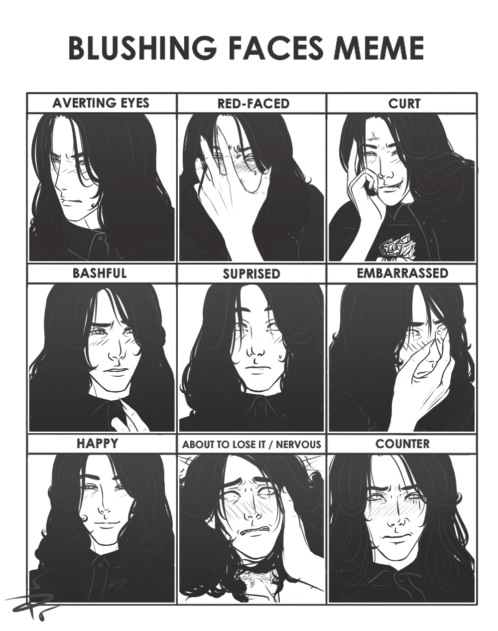 Blushing faces meme (Original, read desc.) by Aubergine100 on DeviantArt