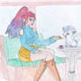 In cafe