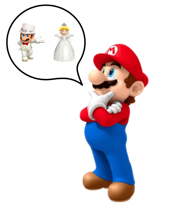 Mario Hinking Mario Thinking About Marrying Princess Peach by Kookaman25 on DeviantArt