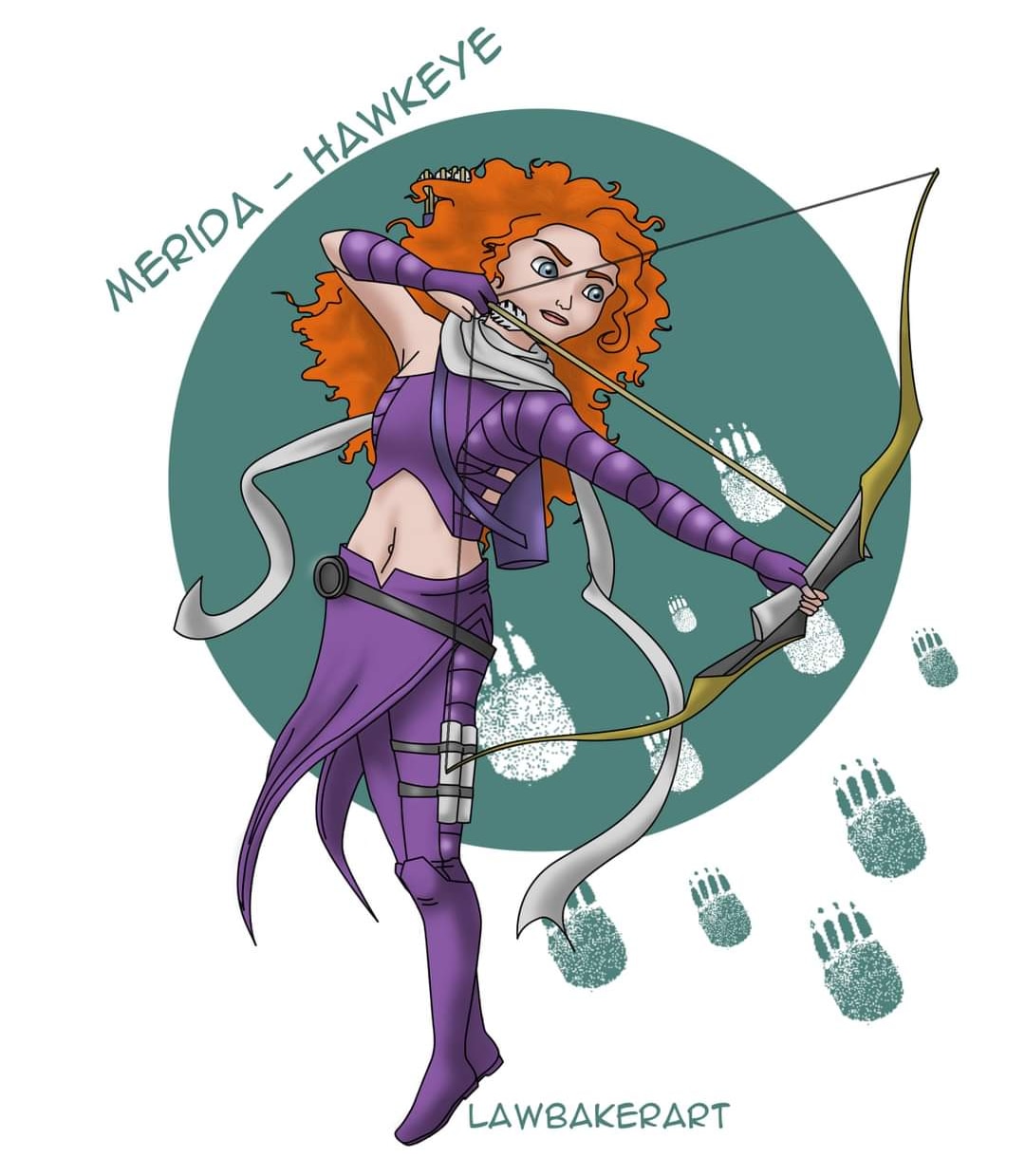 Merida x Hawkeye (Kate Bishop) by Lawbakerart on DeviantArt