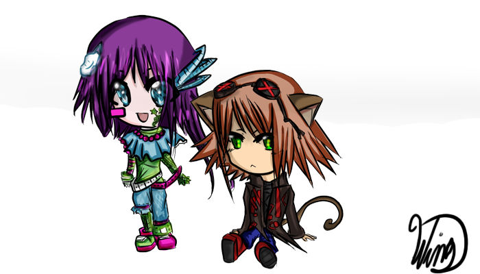 Chibi Vers Chibi Ravers Colored Vers. by PhoenixSylph on DeviantArt
