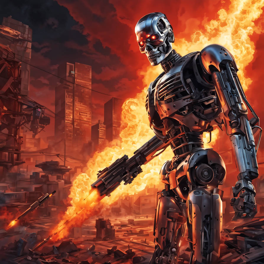 Terminator City on fire by Climaxus on DeviantArt