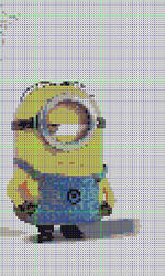 Perler Bead Minion Pattern