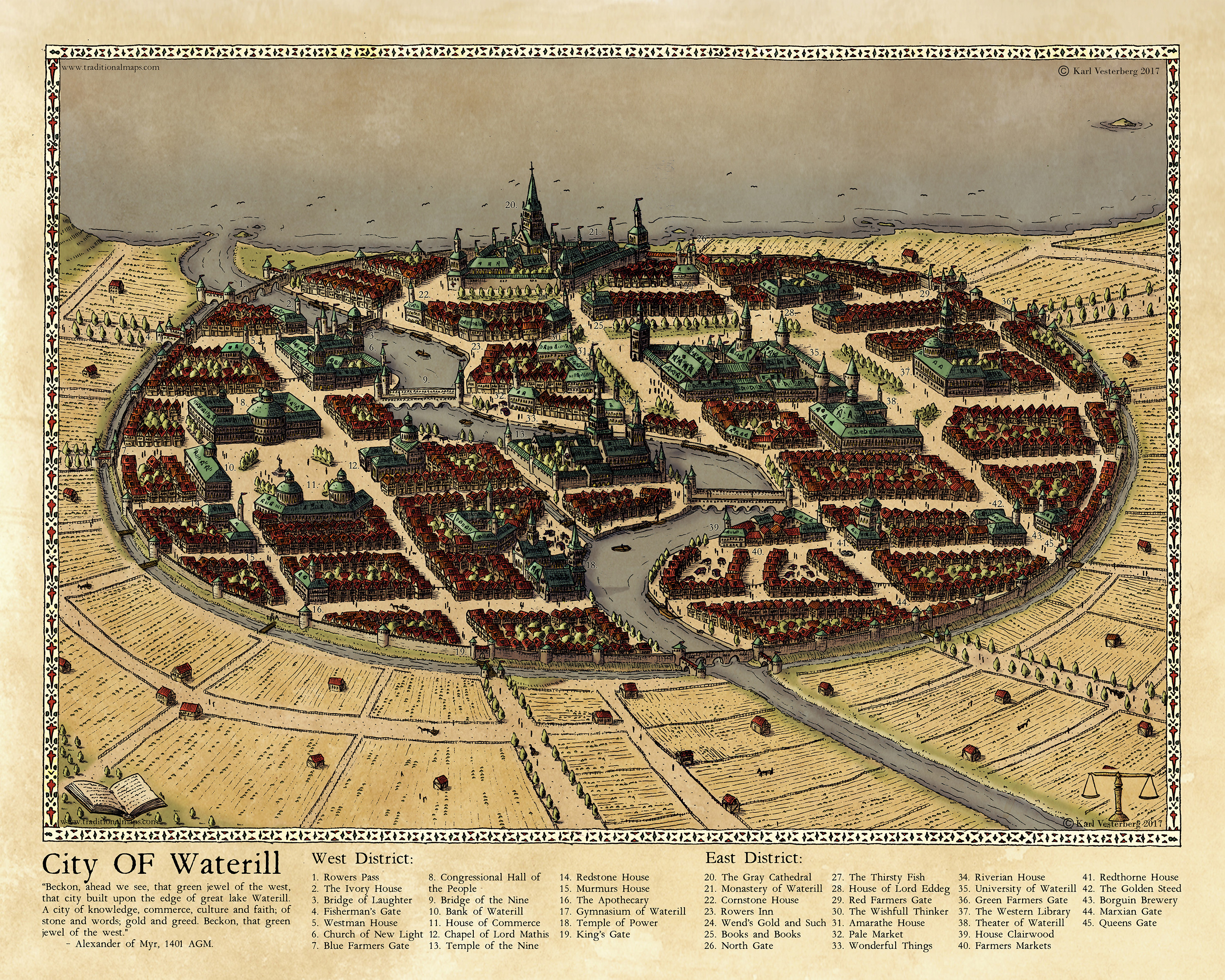 The City of Waterill 2017 by Traditionalmaps