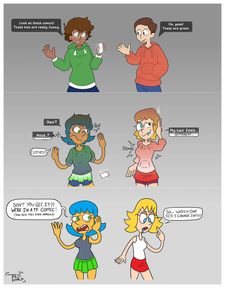 Funny TF Comic - Leslie + Brianne TF/TG by TfedWorld on DeviantArt