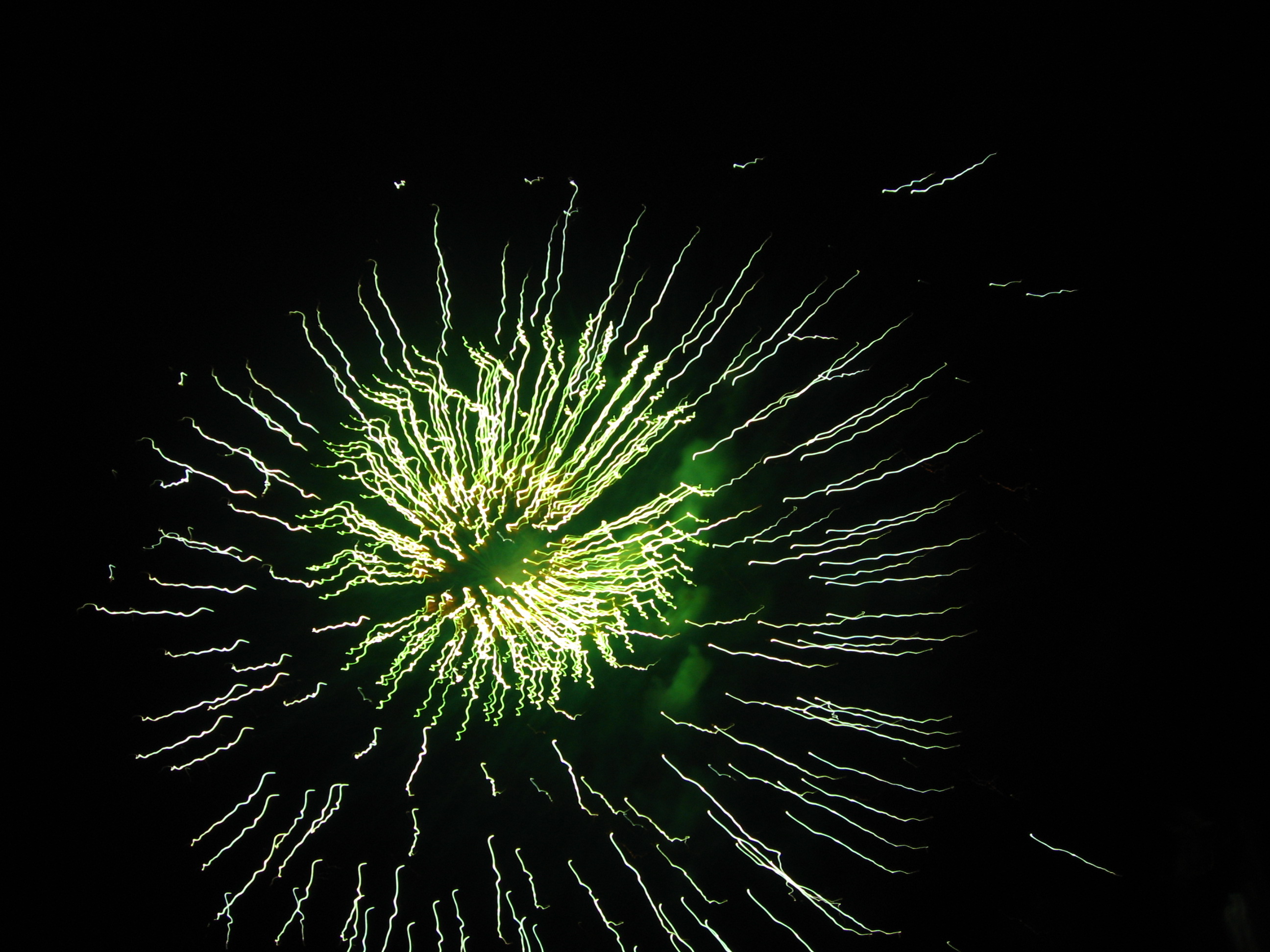 green firework