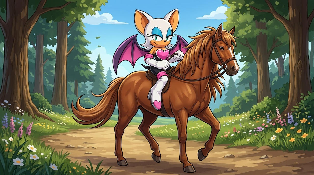 Bat Riding Deviantart Rouge the Bat riding a horse by Edicitareiffen on DeviantArt