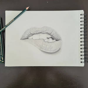 Quick female mouth drawing