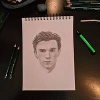 Tom holland portrait drawing