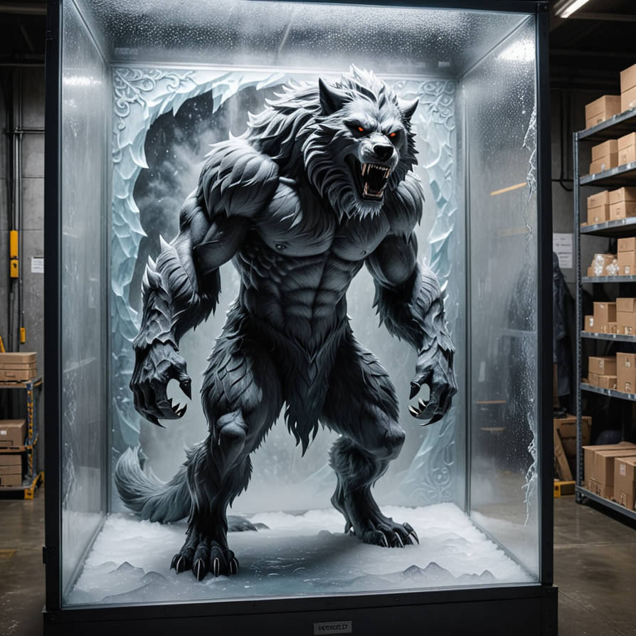 Werewolf Alpha Rizz Captured Alpha Werewolf Cryo froze by maledooza on DeviantArt