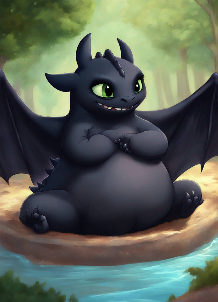 Toothless Inflation Animation toothless belly by AivorDragon on DeviantArt