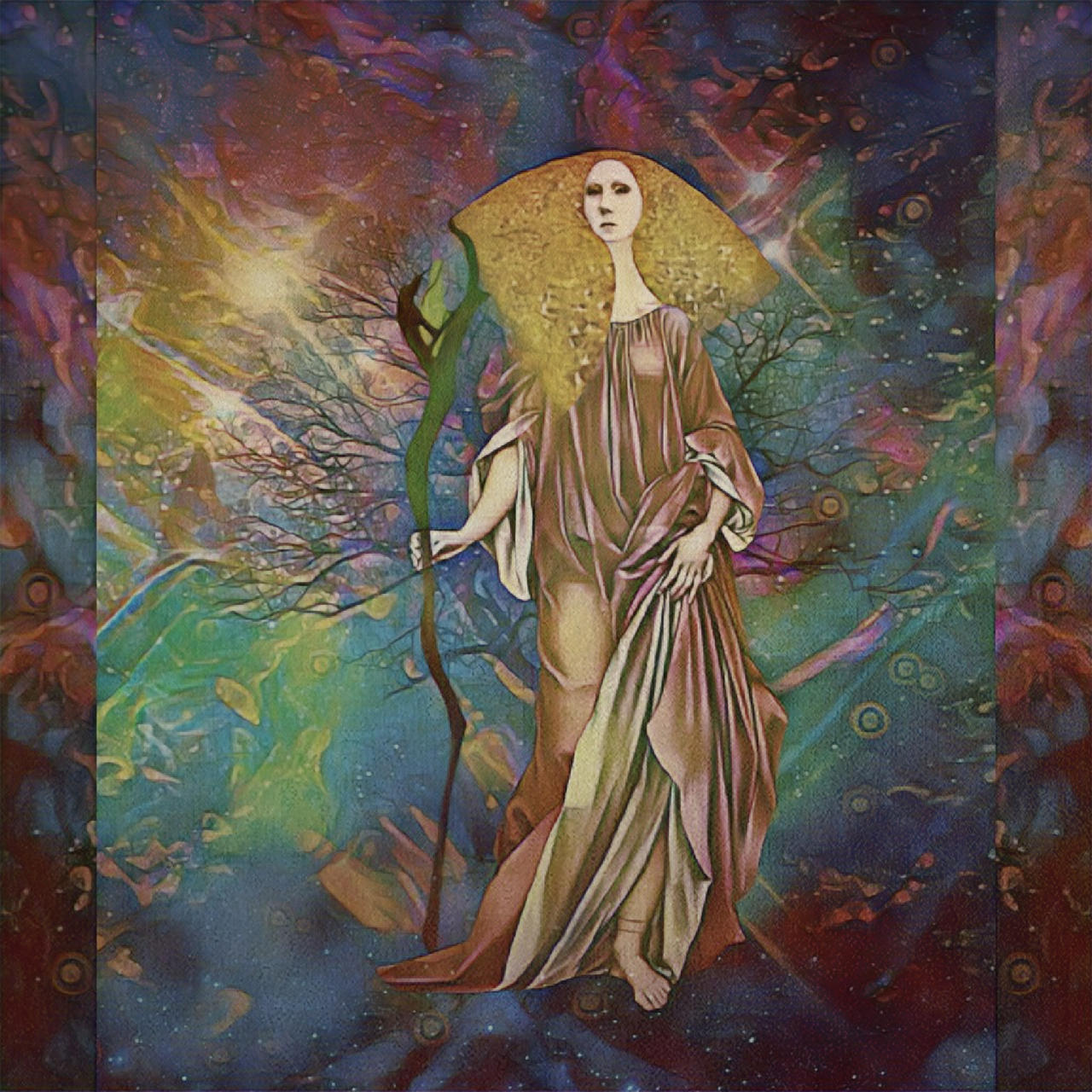 The Hermit Master card, illustrating a serene figure holding a glowing lantern symbolizing refined wisdom