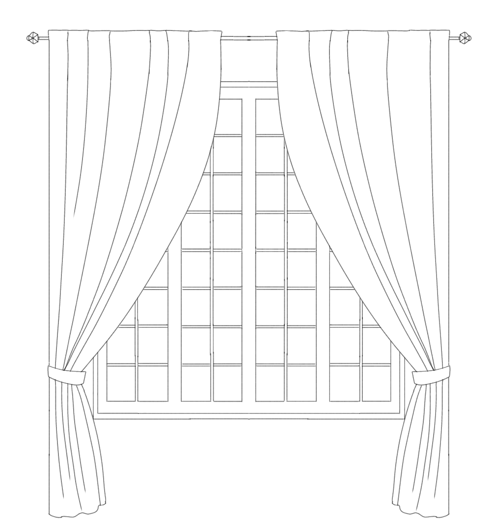 Curtain window render by Spirithell9 on DeviantArt