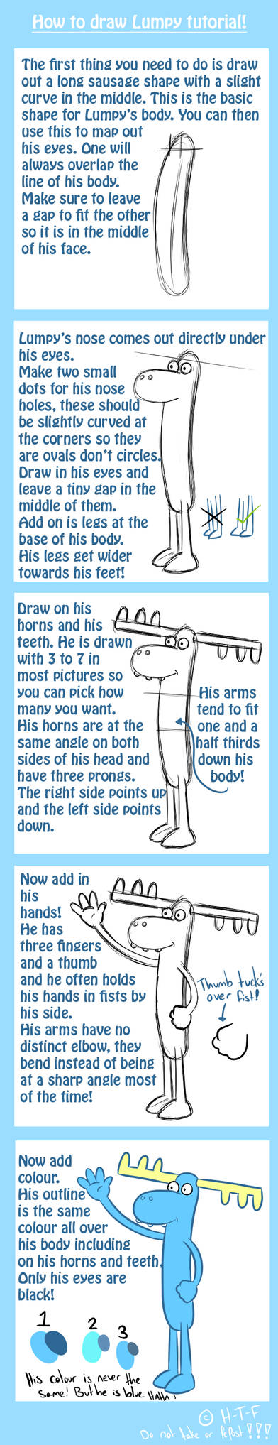 How to draw Lumpy by H-T-F on DeviantArt