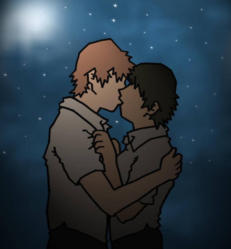 Kissing in the moonlight by wolf-lion on DeviantArt