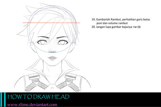 How to draw head 1 e