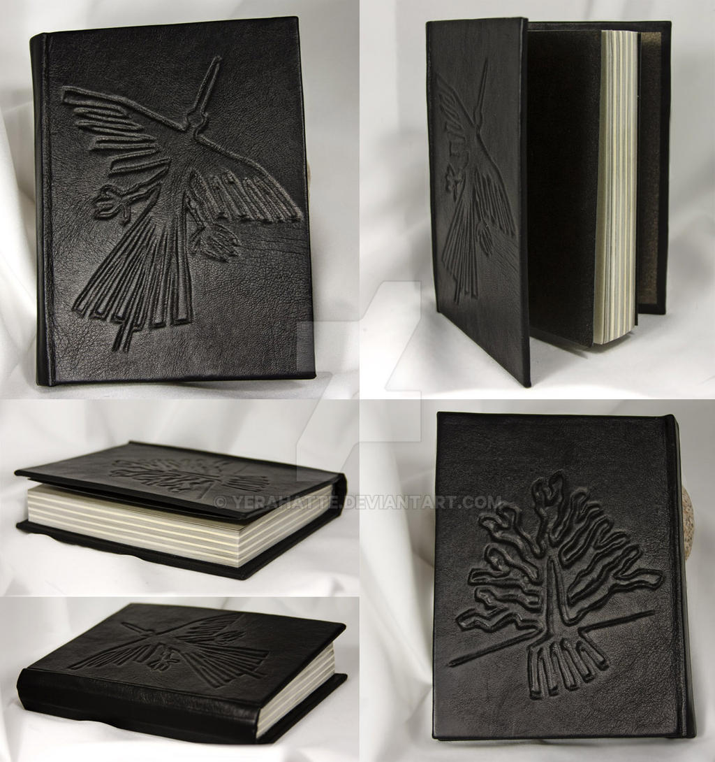 Leather-bound journal Nazca lines