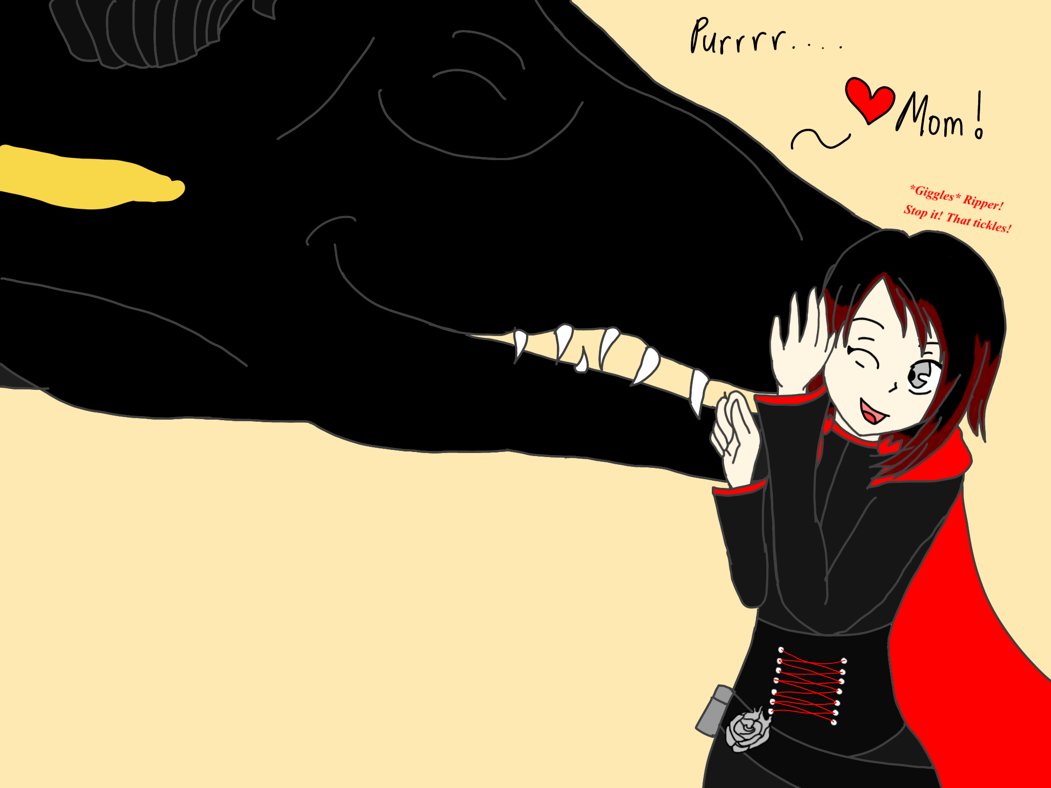 RWBY and Dinosaurs: Ruby and Ripper by Dinodragongirl on DeviantArt