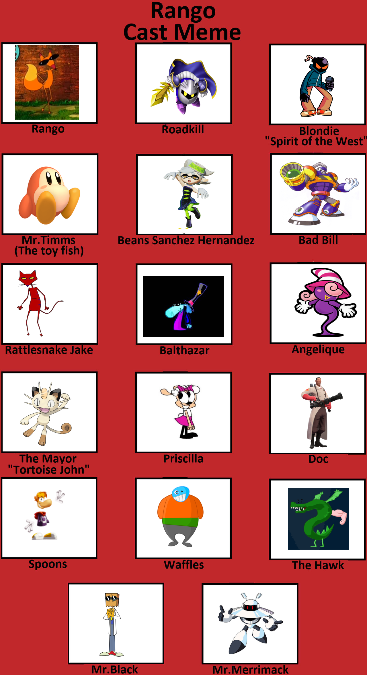 My rango cast by Turboman8 on DeviantArt