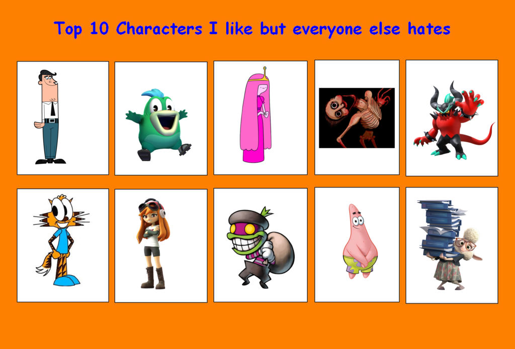 Everybody Basic Character Top 10 characters I like but everyone hates by Turboman8 on DeviantArt