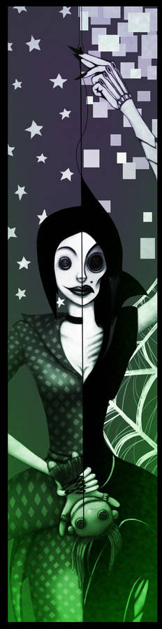 Bookmark: Coraline WIP 2