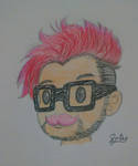 Pink Moustache (Markiplier Doodle-y-doo) by PilloTheStar